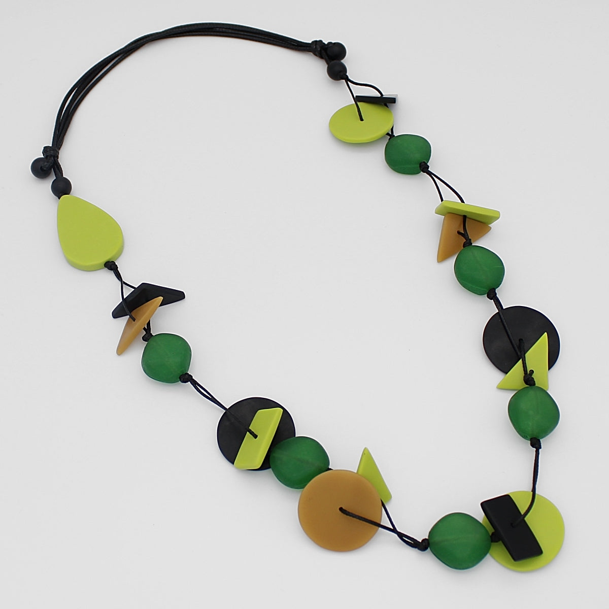 Green Palmer Abstract Beaded Necklace